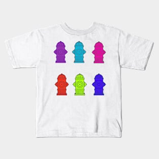 Pop Art Fire Hydrants Kids T-Shirt